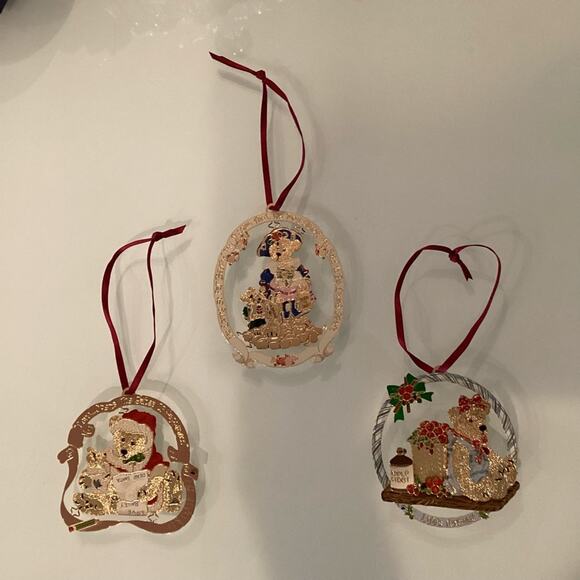 Set of 3 Danbury Mint “The Boyd’s Collection” Christmas Ornaments Preloved - Picture 2 of 3